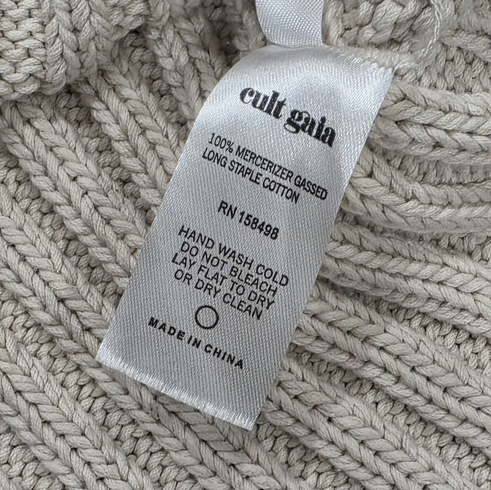 Cult Gaia Women's Noa Cotton Ribbed-knit Sweater‎ S